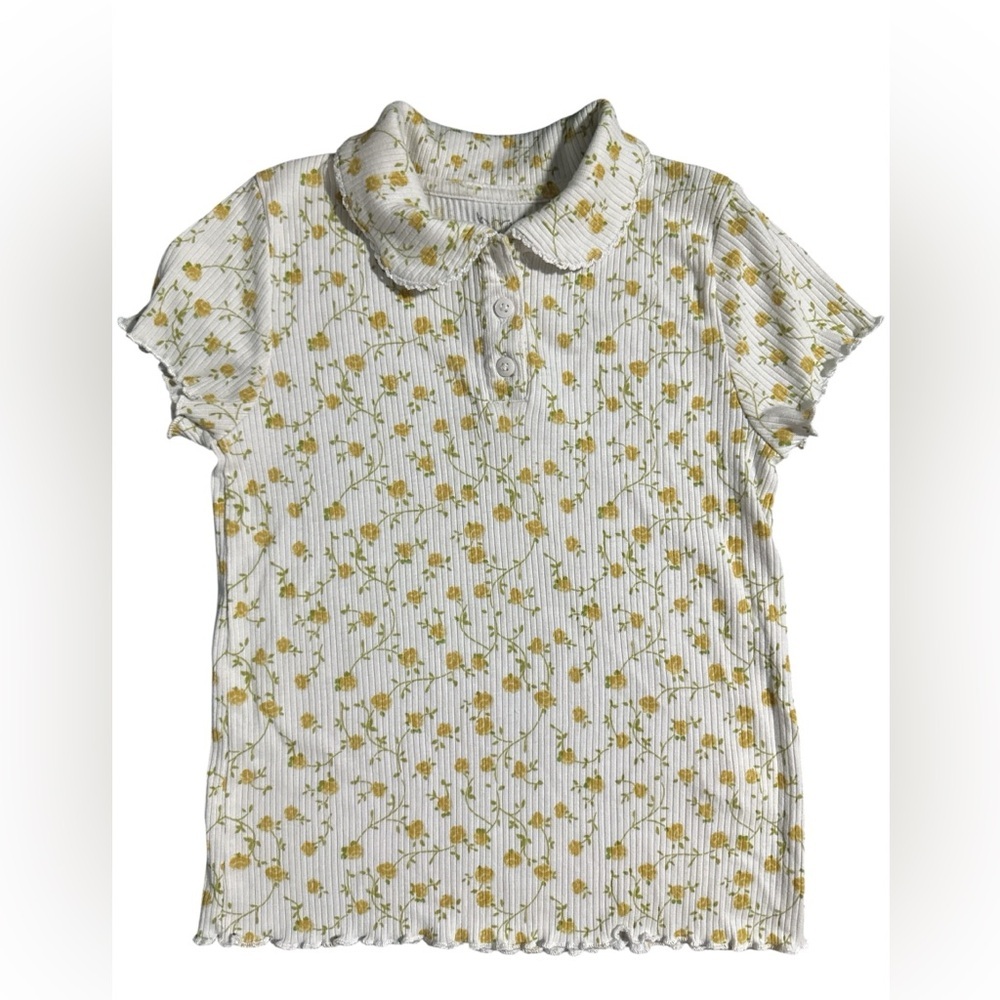 Floral Kids Short Sleeve Shirt